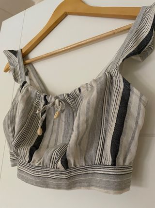 Top rayas gris talla S