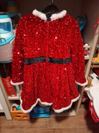 Vestido niña lentejuelas Navidad talla 5 años