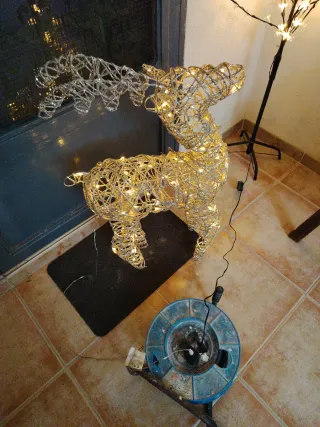 Lote Navidad: Reno y Árbol Luces LED