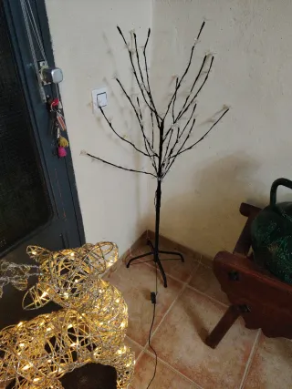 Lote Navidad: Reno y Árbol Luces LED