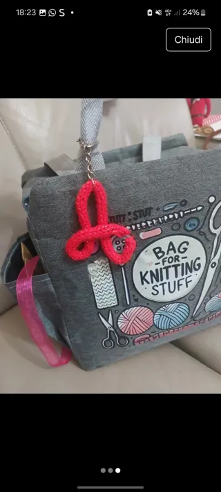 Accessorio per borse lettera A rossa