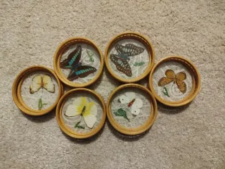 Posavasos con mariposas (Set de 6)
