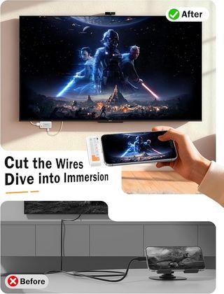 Lemorele Transmisor Receptor Inalámbric USB‑C HDMI