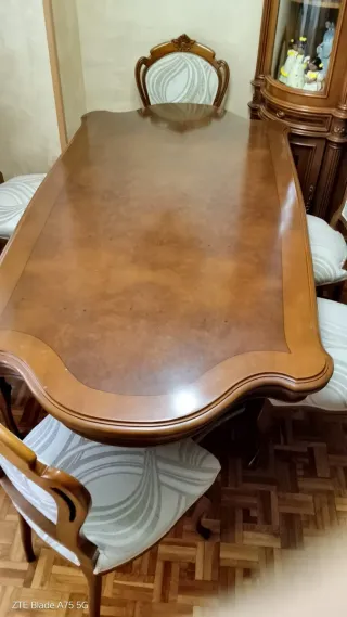 Mesa Raíz Noble y 6 Sillas Madera