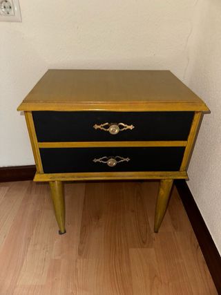 Mesitas de noche vintage madera