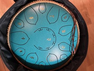 Tambor Metálico Lengüetas Azul