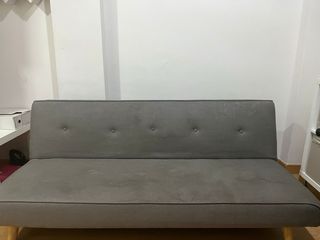 Sofá Cama Gris Tela