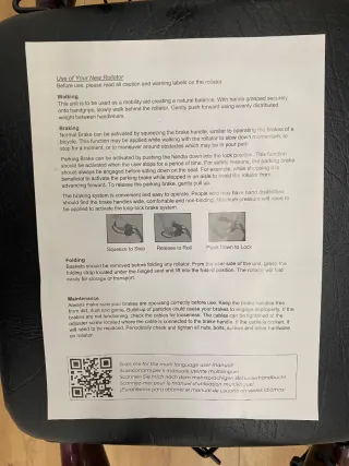 Andador ultraligero de aluminio para Adulto Mayor