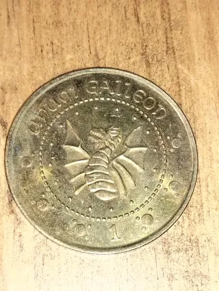 Medalla Unum Gallesod con dragón