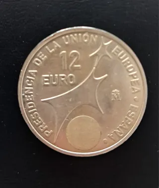 Moneda 12 Euro España 2002 Presidencia UE