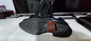 Botines de cuero negros 39