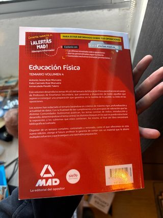 TEMARIO OPOSICIONES EDUCACIÓN FÍSICA SECUNDARIA