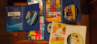 Ps2 Plateada + Juegos + Micrófonos