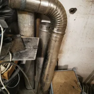 Estufa de leña Fuego Bajo con dos tubos