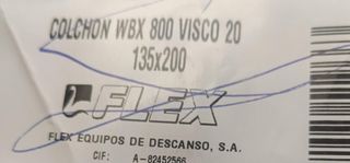 Colchón 150x190 WBx 800 Visco Flex Nuevo