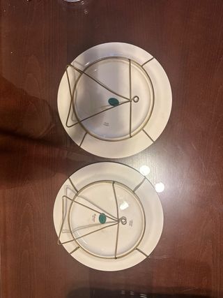 2 Platos Porcelana Limoges Florales