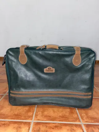 Conjunto 5 maletas piel Karmar negro/marrón