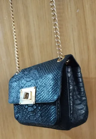 Bolso Michael Kors Azul y Dorado