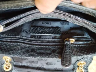 Bolso Michael Kors Azul y Dorado