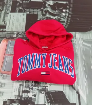 Sudadera Tommy Jeans Roja Vintage