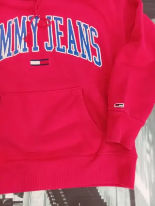 Sudadera Tommy Jeans Roja Vintage