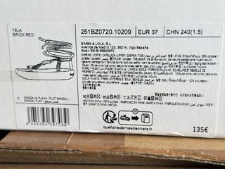 Sandalias de cuerda beige y rojo