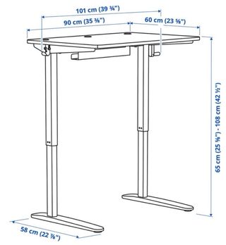 Escritorio Elevable Relatera 90x60 Blanco