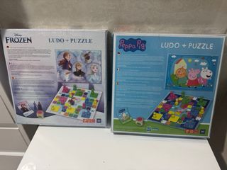 Ludo + Puzzle Frozen y Peppa Pig aldi