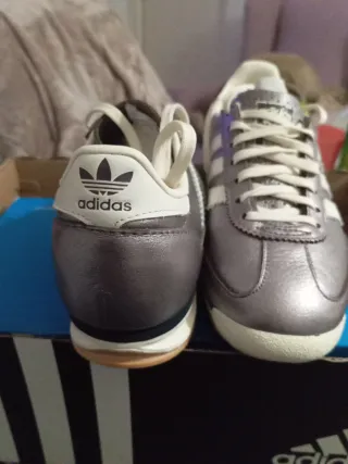 Zapatillas Adidas SL72 lila plateado y Blanco