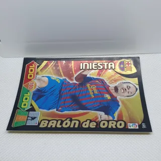 ⚽️ CROMO DE FUTBOL INIESTA BALON DE ORO 2011-12