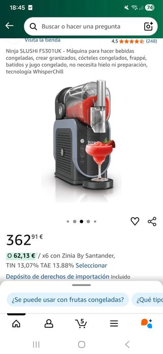 Máquina para hacer granizados y batidos