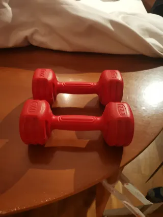 2 Mancuernas 1kg Rojas