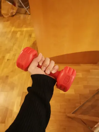 2 Mancuernas 1kg Rojas