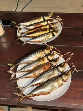 Affumicatore barile vino barbecue pesce affumicato