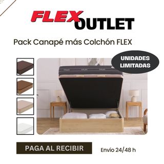 ¡OFERTA! Pack Colchón Flex + Canapé Nuevos