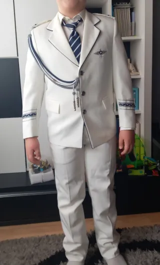 Traje de Comunión Blanco Marino