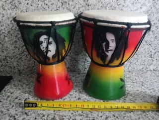 Confezione 2 Tamburi Bob Marley Rasta