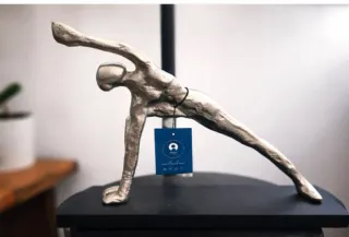 Figuras Yoga DKD Home Decor Plateado Negro