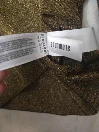 Top Dorado y Marrón SLOWLOVE Talla S/M