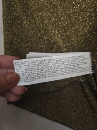 Top Dorado y Marrón SLOWLOVE Talla S/M