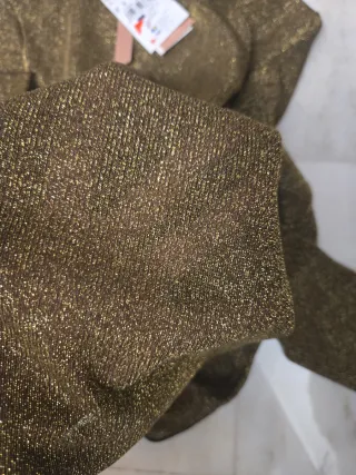 Top Dorado y Marrón SLOWLOVE Talla S/M