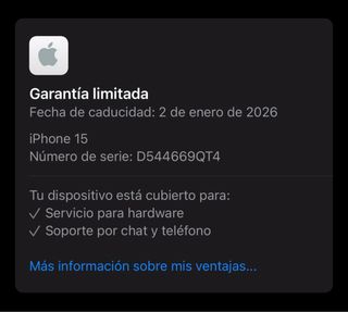 iPhone 15 128GB con garantía