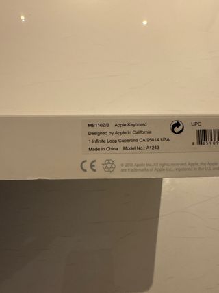 Teclado Apple Numérico Blanco y Plata