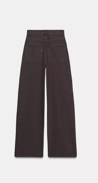 Pantalón ancho marrón Zara