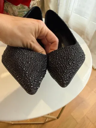 Zapatos tacón pedrería