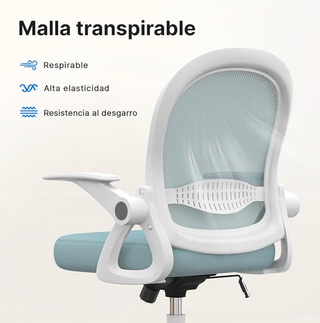 Silla Escritorio Ergonómica reposabrazos rebatible