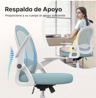 Silla Escritorio Ergonómica reposabrazos rebatible