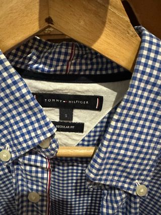 Camisa Tommy Hilfiger Cuadros Azul Talla S