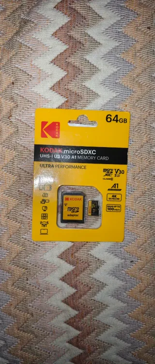 MicroSDXC Kodak 64GB UHS-I U3 V30 A1