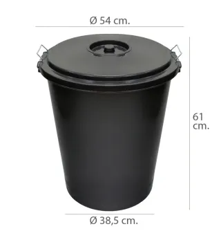 Cubo basura plástico comunidad 50L